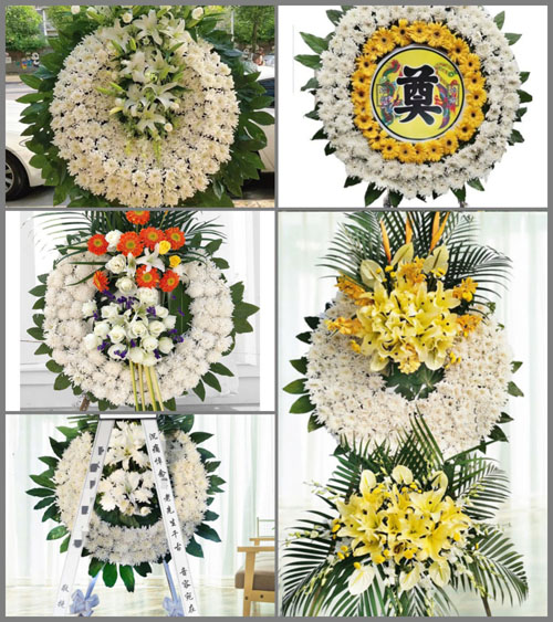 浙江省绍兴上虞区崧厦镇祝温村花圈速递